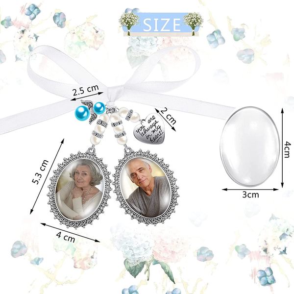 UPS new bowknot pearl love Party Favor Photo Pendant DIY photo gems holding Wings Frame