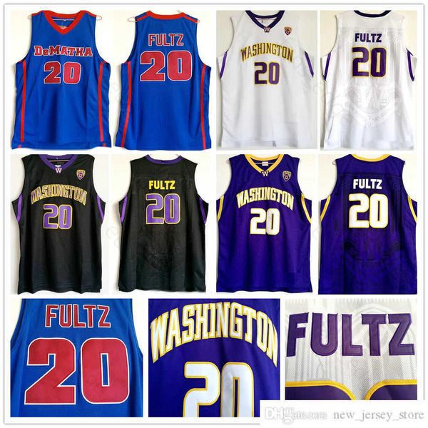 Ed NCAA Washington Huskies camisetas de baloncesto College # 20 Fultz Jersey Púrpura Negro Blanco Dematha High School Markelle Blue 20fultz