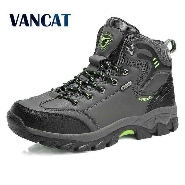 Baot Vancat Brand Men Big Size 39 47 Autumn Winter Leather Fashion Sneaker Lace Up Outdoor Mountain Ater Propert Shoe 220805