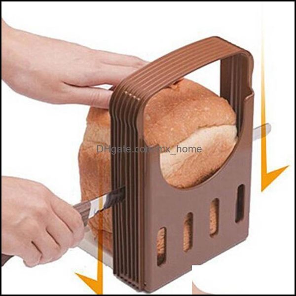 Utensili per pasticceria da forno Affettatrice per pane tostato Plastica pieghevole per pagnotta Tagliapasta Guida per il taglio Affettare Accessori per la cucina B99 Drop Mxhome Dhpzr