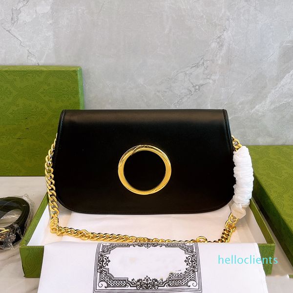 2022 new Bag Purses for Women Vintage Handbags Satchel Leather Black Gold Hardware Kit with Strap Satchel Hobo Bags Makeup Luxury Designer Phone Shoulder Crossbody