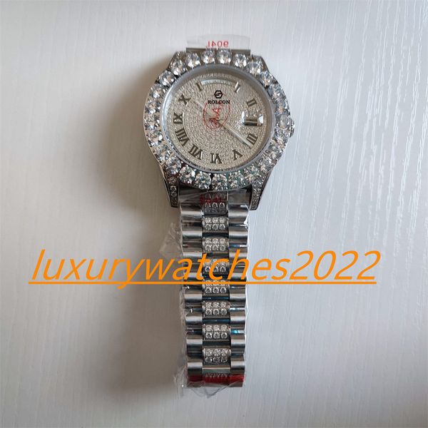 MP Factory Mens Watch 43 мм 228349 116300 из нержавеющей стали полная iced Full Vs Bigger Diamd