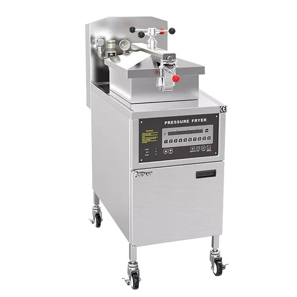 PFE600 Commercial Electric Gas Chicken Druck Fritteuse Digitales Bedienfeld und mit Ölpumpe für Küchengeräte