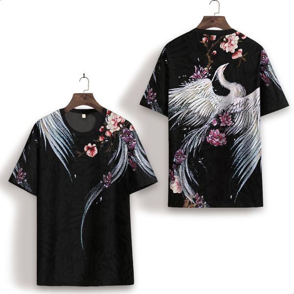 Camisetas masculinas estilo chinês Estranho animal impressão de luxo de luxo de luva curta Qualidade de verão