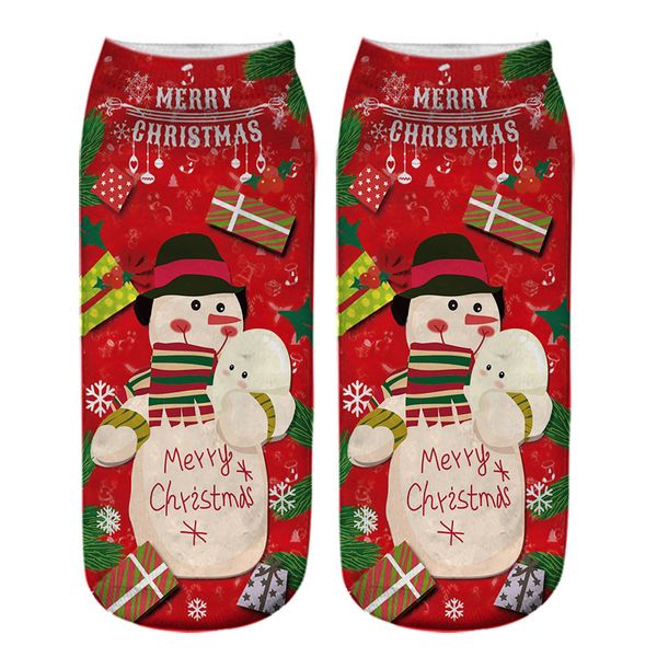 Weihnachten bedruckte Socken für Weihnachtsmann, Rentier, Dekorationen, Kürbis, 3D-weiche Textur, kurze Bootssocke, Weihnachtsdekorationen, CartoonSock LYX90