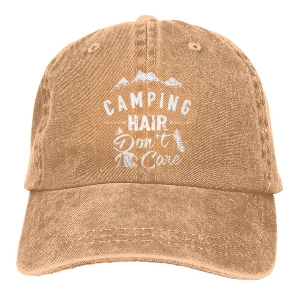 Berretti Camping Hair Don't Care Cappello da sole in denim per adulti Berretto da baseball regolabile vintage classico Berretti