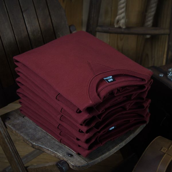 Felpe con cappuccio da uomo Felpe in pile Felpa con cappuccio da uomo solido Pullover casual Coppia modelli O-Collo Cotone bordeaux Uomo Plus VellutoUomo