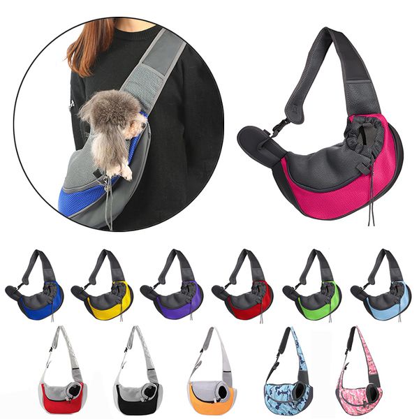 Capas de assento de carro para cachorro Mesh Pet Transports Bolsa de viagem ao ar livre Bolsa Bolsa de ombro de ombro único Oxford Sling Comfort Tote Bagdog Coversdog