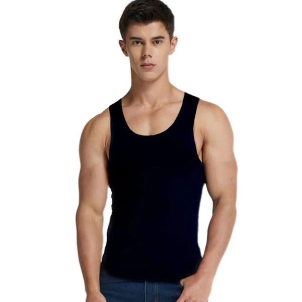 Camisa de tampas masculinas para homens v pescoço de verão masculino de seda de seda sem costura fitness ombro de ombro largo esportes de alta qualidade de secagem rápida