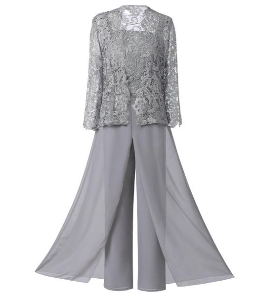 Женские брюки брюки элегантный кружевный женский костюм 3 штуки для материнского брючного костюма с длинными рукавами.