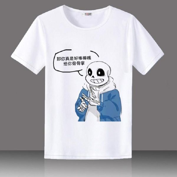 Camisetas masculinas unissex anime cos Undertale frisk toriel sans camiseta casual camiseta camise