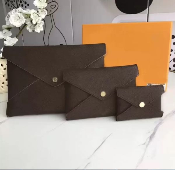 Hochwertige Handtasche aus echtem Leder, Design-Geldbörse, 3-teilig, Damen-Geldbörse, Münzgeldbörsen, Doppel-Haspen-Geldbörsen, gefalteter Kartenhalter, Reisepass-Halter, rote Schlüsseltasche für Damen