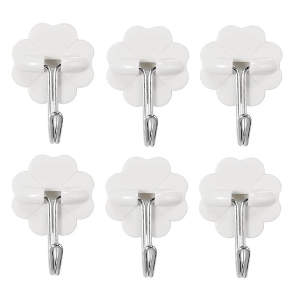 Ganci Rails 6Pcs Hook Seamless Forte adesivo da parete appiccicoso Bastone rotante a 180 gradi per cucina In StockHooks