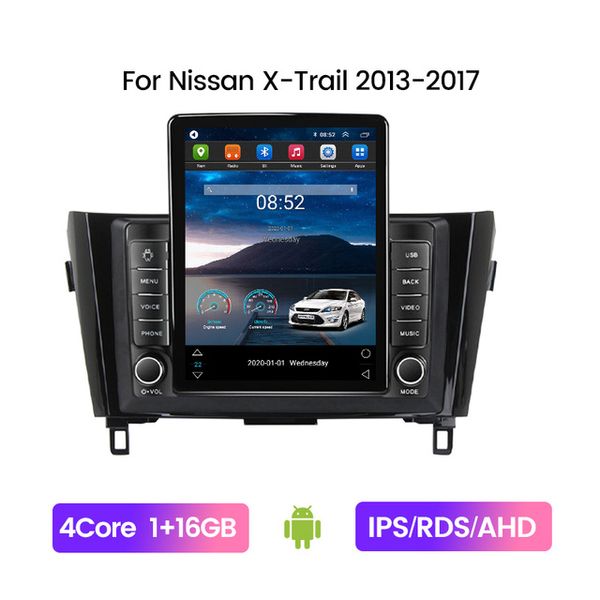 2013 2014 için 9 inç Android Araba Video Radyosunda 2D Nissan X-Trail Head Unit Destek Bluetooth WiFi Direksiyon Simidi Kontrolü