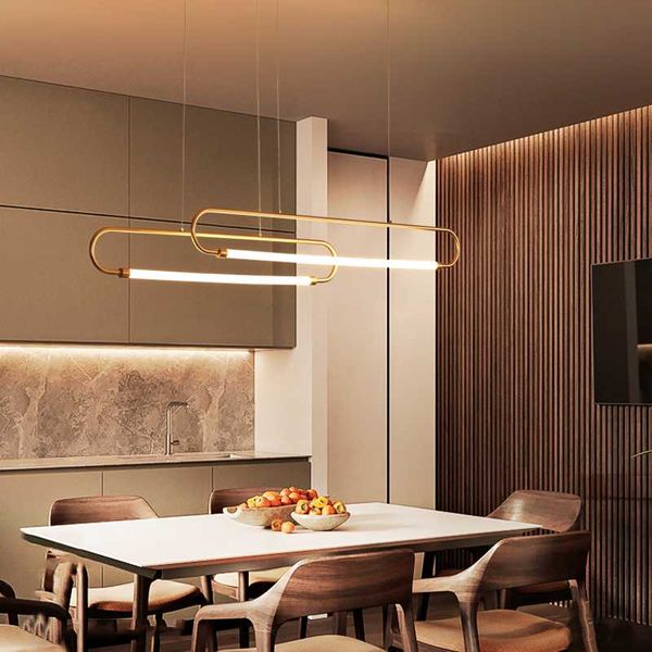 Kolye lambaları Mutfak Yemek Odası Ofis için Modern LED Işıklar Tasarım Yaşam Aydınlatma Altın İskandinav lamba fikstürleri