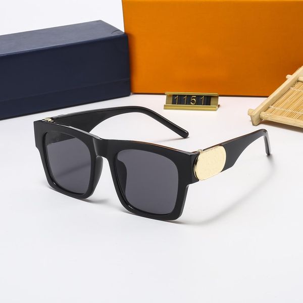 Mode Klassisches Design Polarisierte 2022 Luxus Sonnenbrillen für Männer Frauen Pilot Sommer Sonnenbrille UV400 Brillen Metallrahmen Polaroid Objektiv 1151 Paketetui