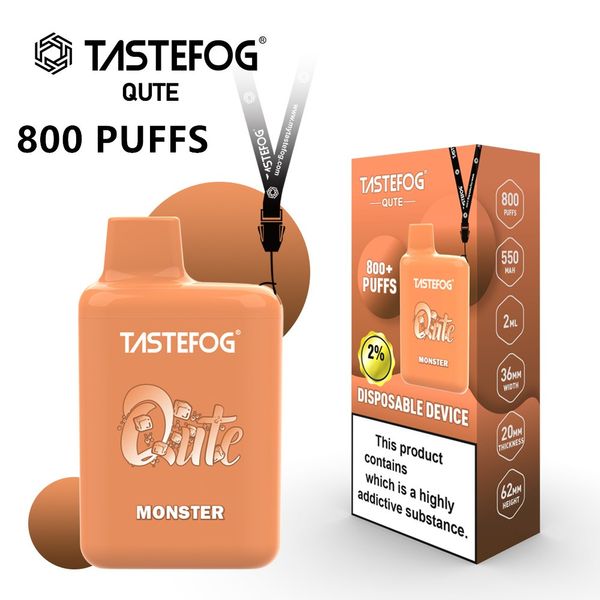 OEM Vape Box Einweg-Vape-Pod-Gerät 800 Puffs 2% 2 ml 550 mAh Mesh Coil Elektronische Zigarette Tastefog Factory Großhandel