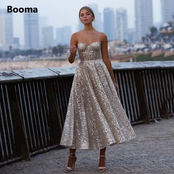 Платья для вечеринок Booma блестящие платья с кружевными выпускными платьями, возлюбленная Aline Short Pro 220823