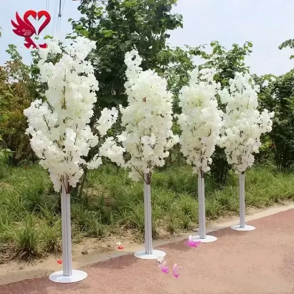 Flores de casamento de 5 pés de altura 10 peças slik slik artificial flores de cerejeira árvore roman coluna road leads