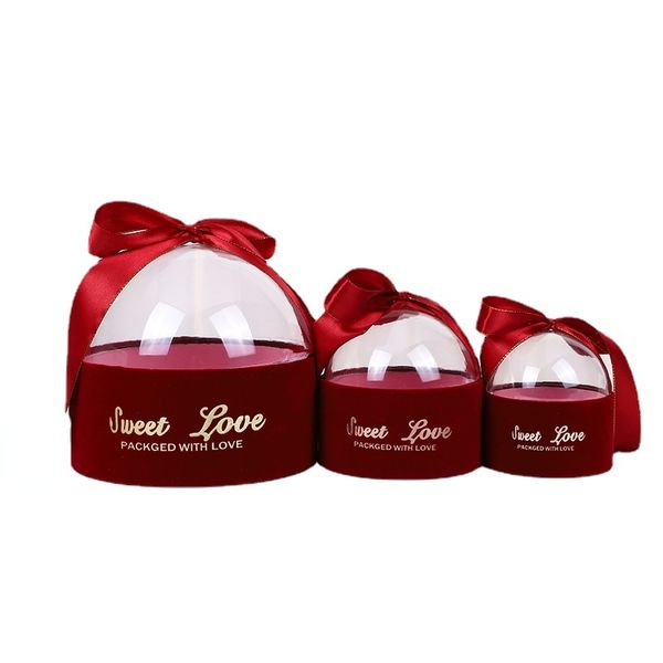 Set di confezioni regalo Cilindrico Bomboniera per matrimonio Imballaggio Cioccolato Baby Shower Nastro Decorazione per feste di compleanno all'ingrosso Regalo