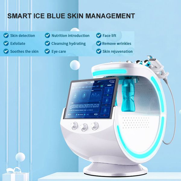 Smart Ice Blue com sistema de diagn￳stico de pele 7 em 1 Hydro DermoBrasion Aqual Peel Hydra Machine