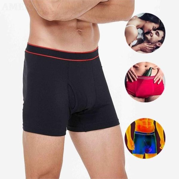 Mutande Boxer elasticizzati Slip in cotone morbido Fibra MPF Intimo a onde infrarosse lontane Migliora la durezza sessuale Mutande da uomo