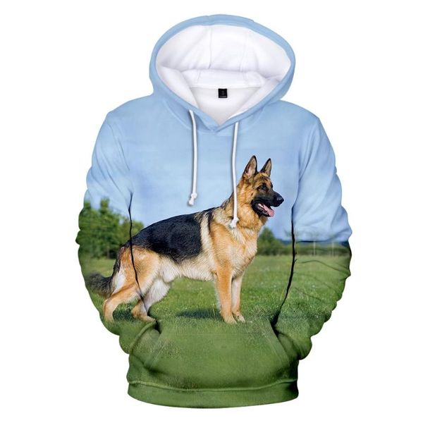 Herren Hoodies Sweatshirts Große Größe 6XL 2022 Herbst Tier Hund 3D Gedruckt Hoodie Deutscher Schäferhund Niedliche Straßenjacke Unisex HoodieHerren