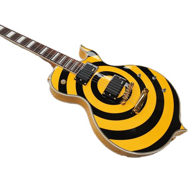 Wylde Audio Odin Grail Zakk chitarra Metallic Yellow Bullseye chitarra elettrica