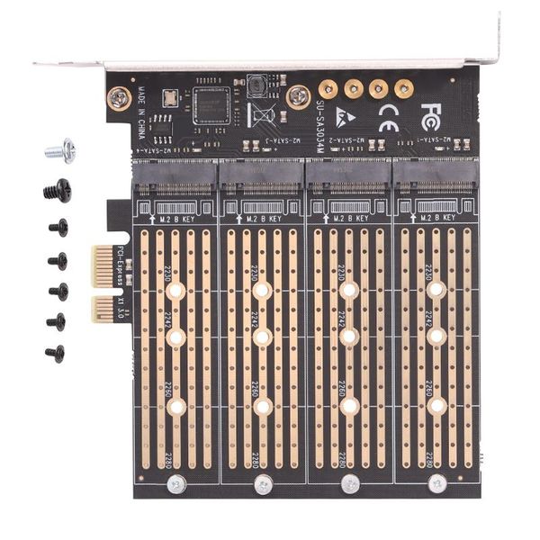 Computerkabelanschlüsse NVME M.2 zu PCI-E 1x Adapterkarte Ersatz für M-Key NVME/B-Key SATA Extend Board ZubehörComputer