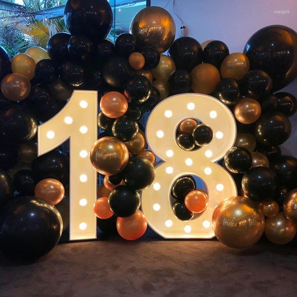 Articoli per feste Altro Evento Marquee Letters 4ft Led Number For Wedding Logo gigante personalizzato Grande amore Light Up Bulb Signs Parole grandi all'aperto