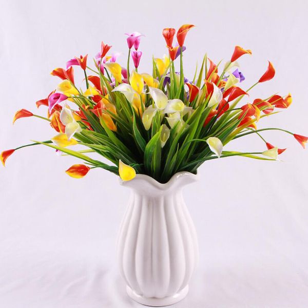 Декоративные цветы венки красивые 25 голов букет искусственные цветочные фальшивые растения Calla Lily Lile