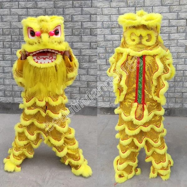Traje de mascote de dança de leão de Halloween