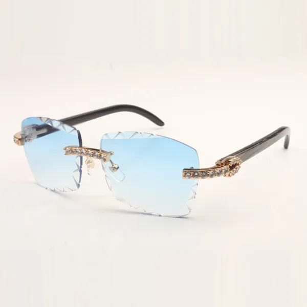 Armação de óculos de sol XXL Diamond 3524029 com hastes de cor natural e lentes transparentes de 58 mm