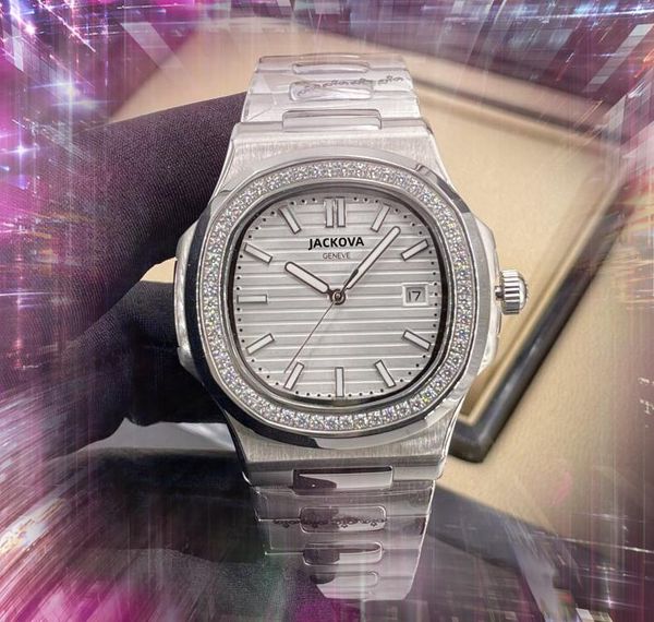 Diamantes quadrados anel de rel￳gios masculinos de 40 mm Mec￢nicos autom￡ticos 2813 Movimento 904L A￧o inoxid￡vel 50m Impermenda a ￡gua Popular Watch Noble e elegante rel￳gio de mesa