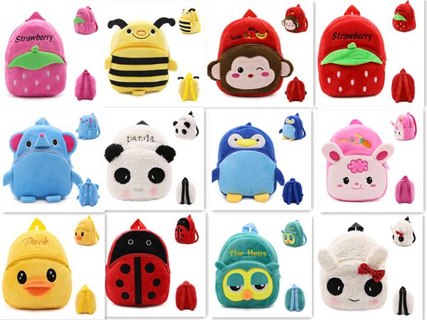 2022 Pluxh Toy Toy Children Backpack Backpack Animals Mochilas de boneca de alta qualidade de alta qualidade PP de algod￣o pp de algod￣o curto para crian￧as presentes 33