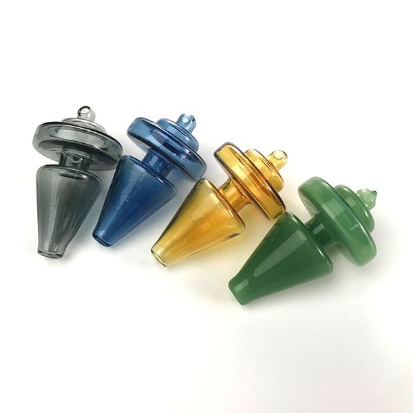 UFO Carb Caps Acessórios para fumar Heady Glass Tobacco Tools 35mmOD Nail For Quartz Banger Oil Glass Burner Pipes Dab Rigs Random Colors