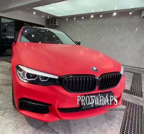 Adesivo premium super fosco de vinil vermelho para embalagem de carros integrais Coberting Film1080 com liberação de ar