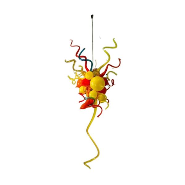 Lampade a sospensione soffiate a bocca al 100% CE Cerificazione UL Vetro borosilicato stile Murano Lampada in vetro artistico Dale Chihuly Lampadario multicolore