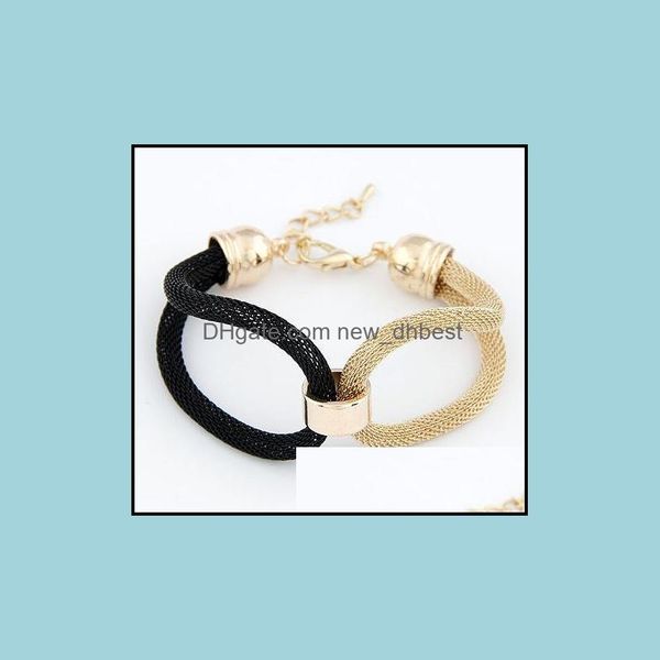 Charm Armbänder Armband Armreif 925 Splitter vergoldet auf Legierung Kunststoff Druckknopf Schlangenkette Drop Lieferung 2021 Schmuck Newdhbest Dh4Db