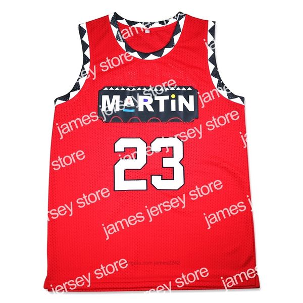 O basquete universitário usa o programa de TV masculina Martin Payne #23 Jersey de basquete All Stitched Red Jerseys camisas Tamanho S-3XL Qualidade superior