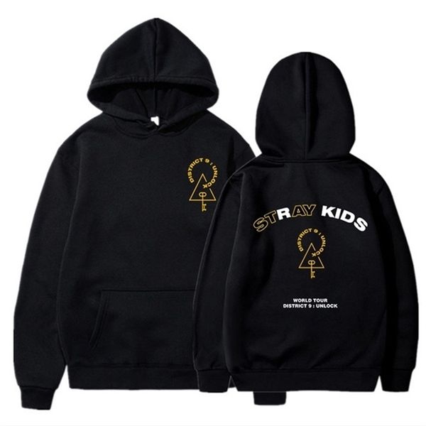 Erkek Hoodies Sweatshirts Stray Kids Bölgesi 9 Konser Moda Hoodies Serin Hayranlar Uzun Kollu Sweatshirt Pullover Hoodie 220826