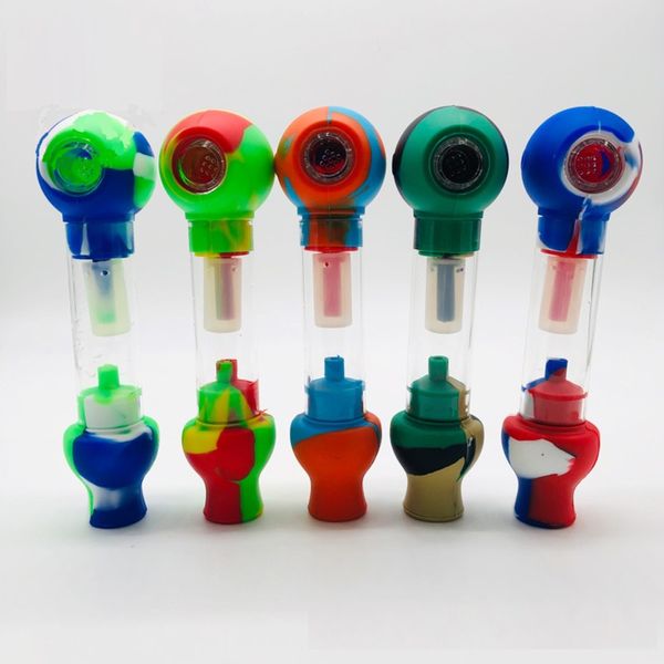 Pipa da fumo in silicone colorato e carino, pipa a cucchiaio, accessori per fumare a mano, bong in vetro di gel di silice per uso alimentare