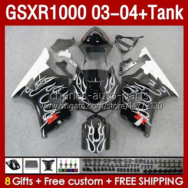 Enjeksiyon Suzuki GSXR1000 GSXR-1000 K 3 GSX R1000 GSXR 1000 CC K3 03 04 Vücut 147no.49 GSX-R1000 2003 2004 1000cc 2003-2004 OEM Kaplama Tankı