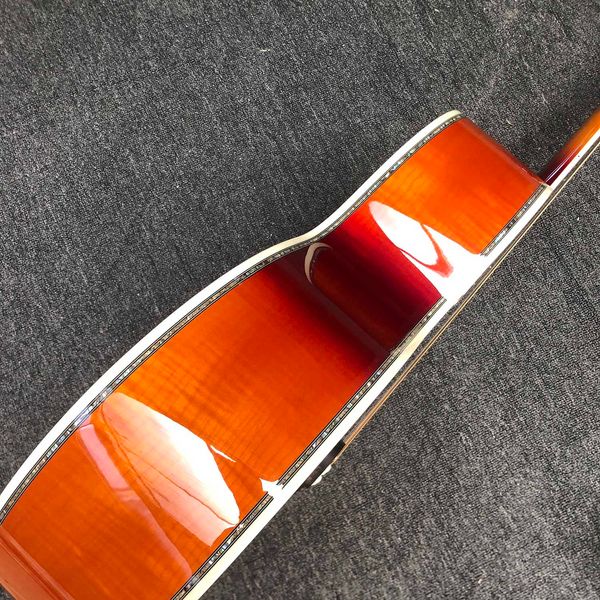 Custom 12 Corde J200 Chitarra Acustica 43 pollici dimensione jumbo classica chitarra folk fiammato lato posteriore albero della vita intarsio collo