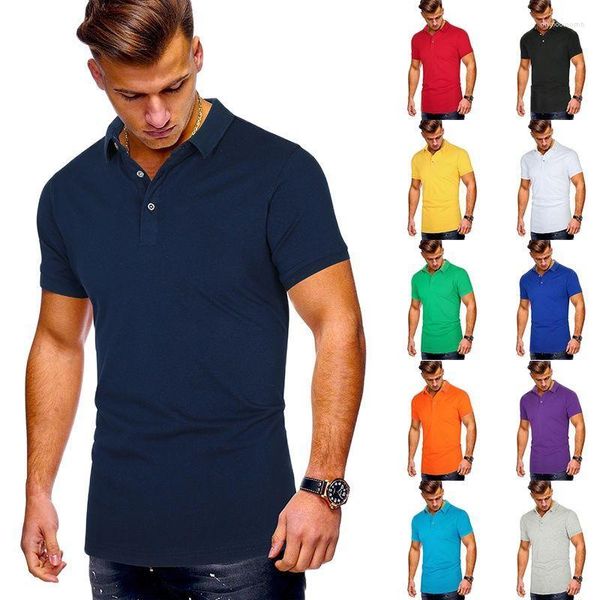 Erkek Polos Erkekler 2022 Yaz Kısa Kollu Sıradan T-Shirt Boyut S-3XL Sade Pamuk Tenis Weatshirt