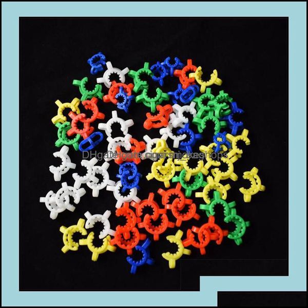 Diğer Sigara Aksesuarları Ev Gözdeleleri Ev Bahçesi 10mm 14mm 19mm eklem plastik Keck Klip Laboratuvarı Laboratuvarı Clamp Bong için Cam Dhlkl