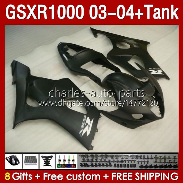 Tanque de kit de fadas para Suzuki GSXR-1000 K 3 GSXR 1000 CC K3 03-04 Corpo de molde de injeção 147NO.112 GSX-R1000 1000CC GSXR1000 2003 2004 GSX R1000 03 04 OEM