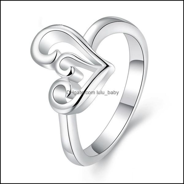 Ringas de banda Anel de cora￧￣o para mulheres noivado de casamento Moda coreana Marcas de j￳ias 925 SERLIO