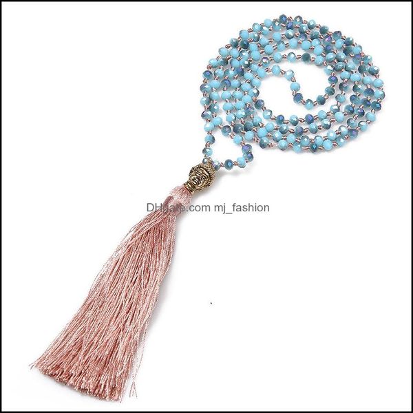 Бисера ожерелья с длинной кисточкой неоновое колье древнее сплав сплаво