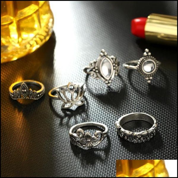 Полосы колец красивые свадебные наборы 5pcs/set set classic shape pather phorm crystal подвеска Beautif charm jewelry Delop 2021 Lulubaby dhqsb